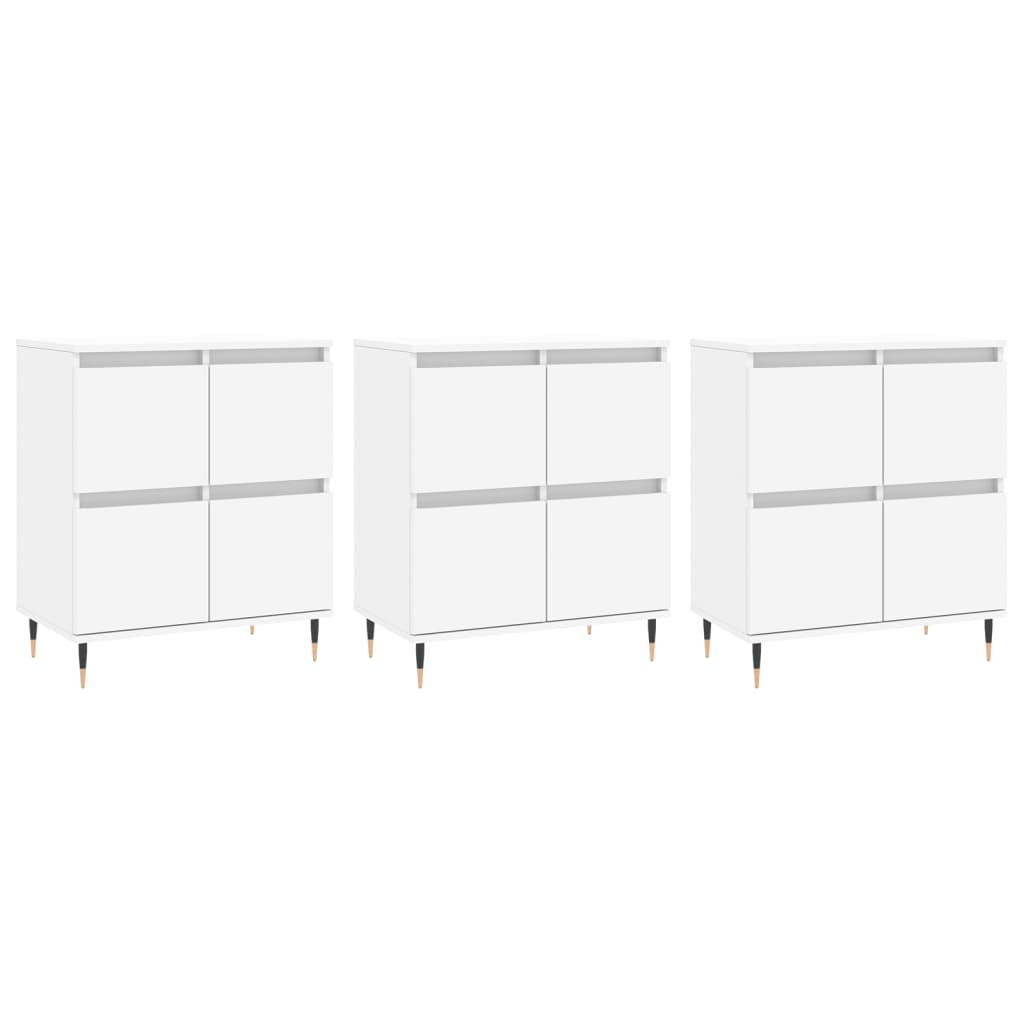 Sideboards 3 Stk. Weiß Holzwerkstoff