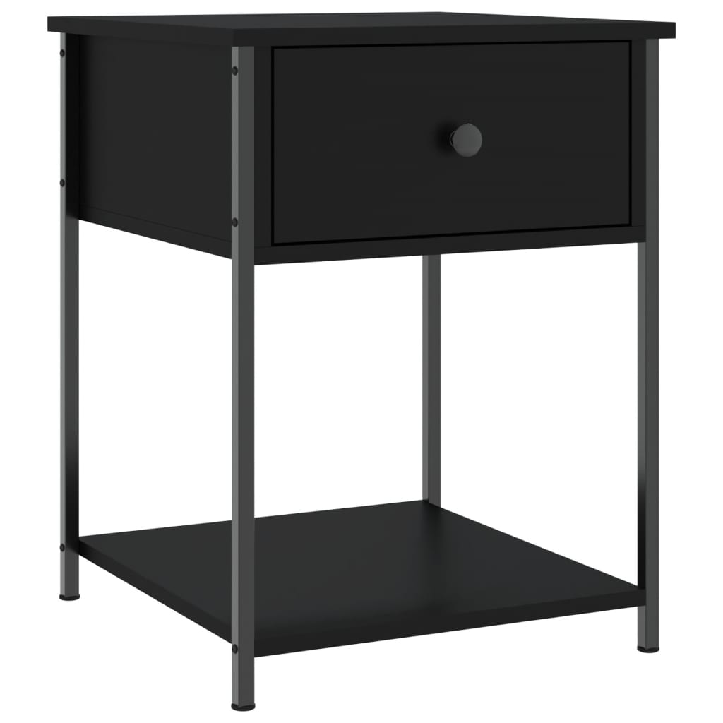 Nachttisch Schwarz 44x45x58 cm Holzwerkstoff