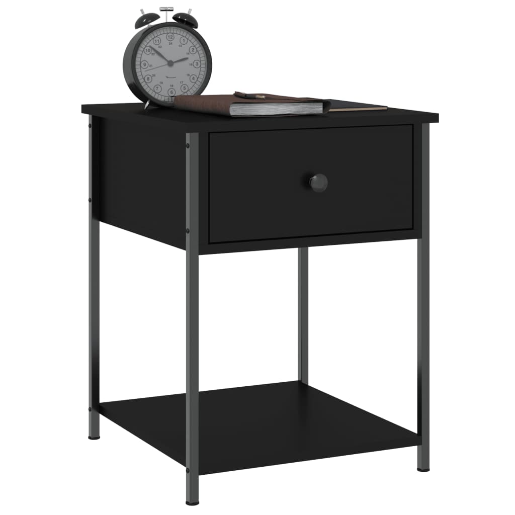 Nachttisch Schwarz 44x45x58 cm Holzwerkstoff