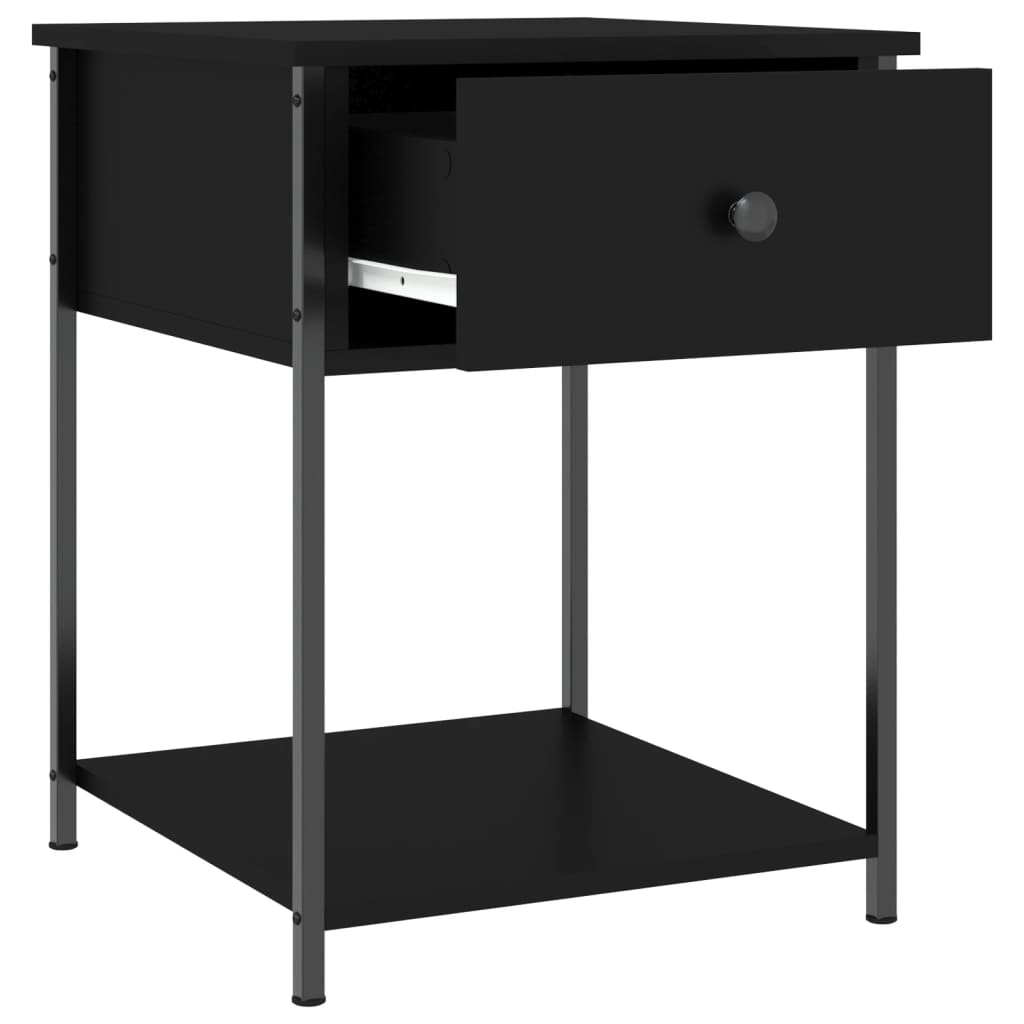 Nachttisch Schwarz 44x45x58 cm Holzwerkstoff