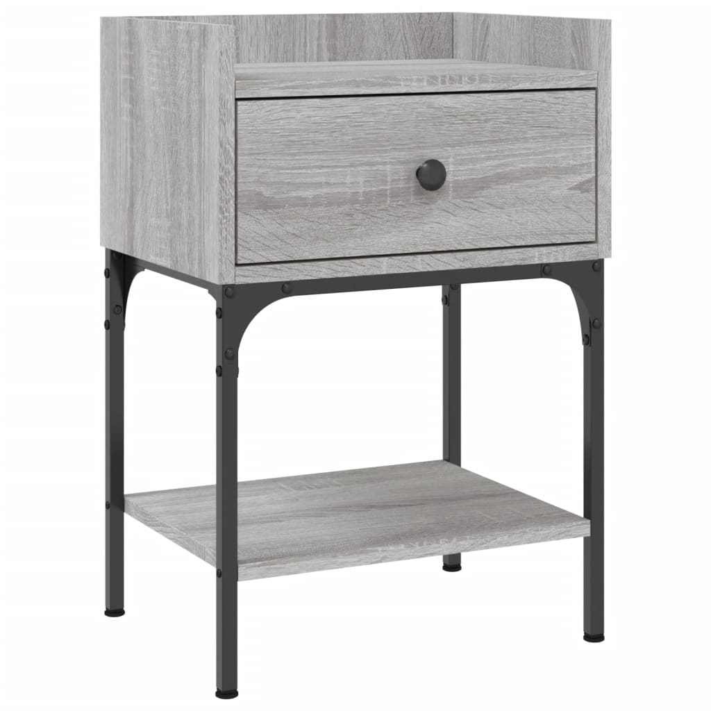 Nachttisch Grau Sonoma-Eiche 40,5x31x60 cm Holzwerkstoff