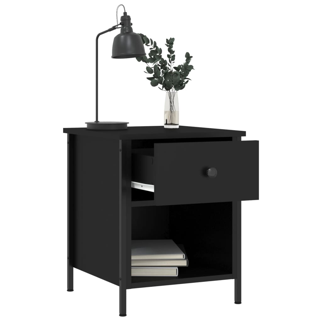 Nachttisch Schwarz 40x42x50 cm Holzwerkstoff