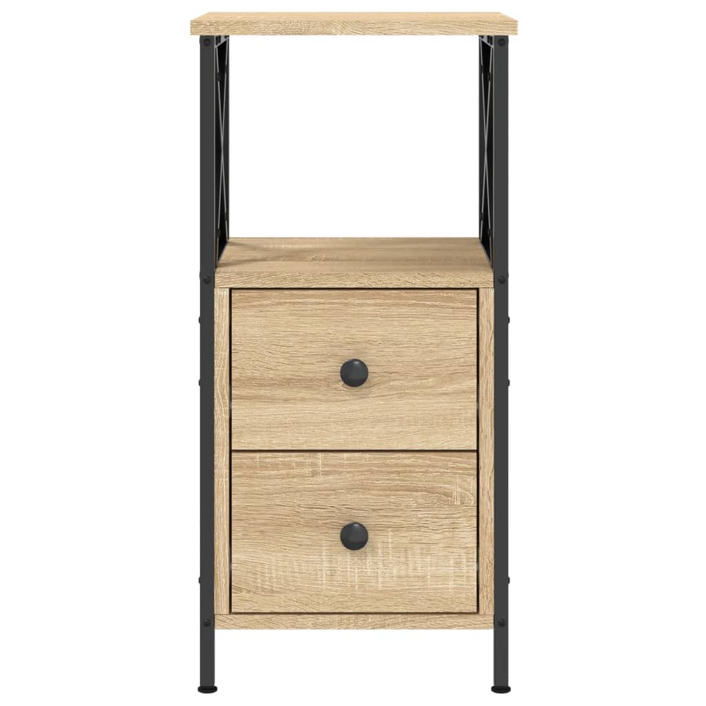 Nachttische 2 Stk. Sonoma-Eiche 34x35,5x70 cm Holzwerkstoff