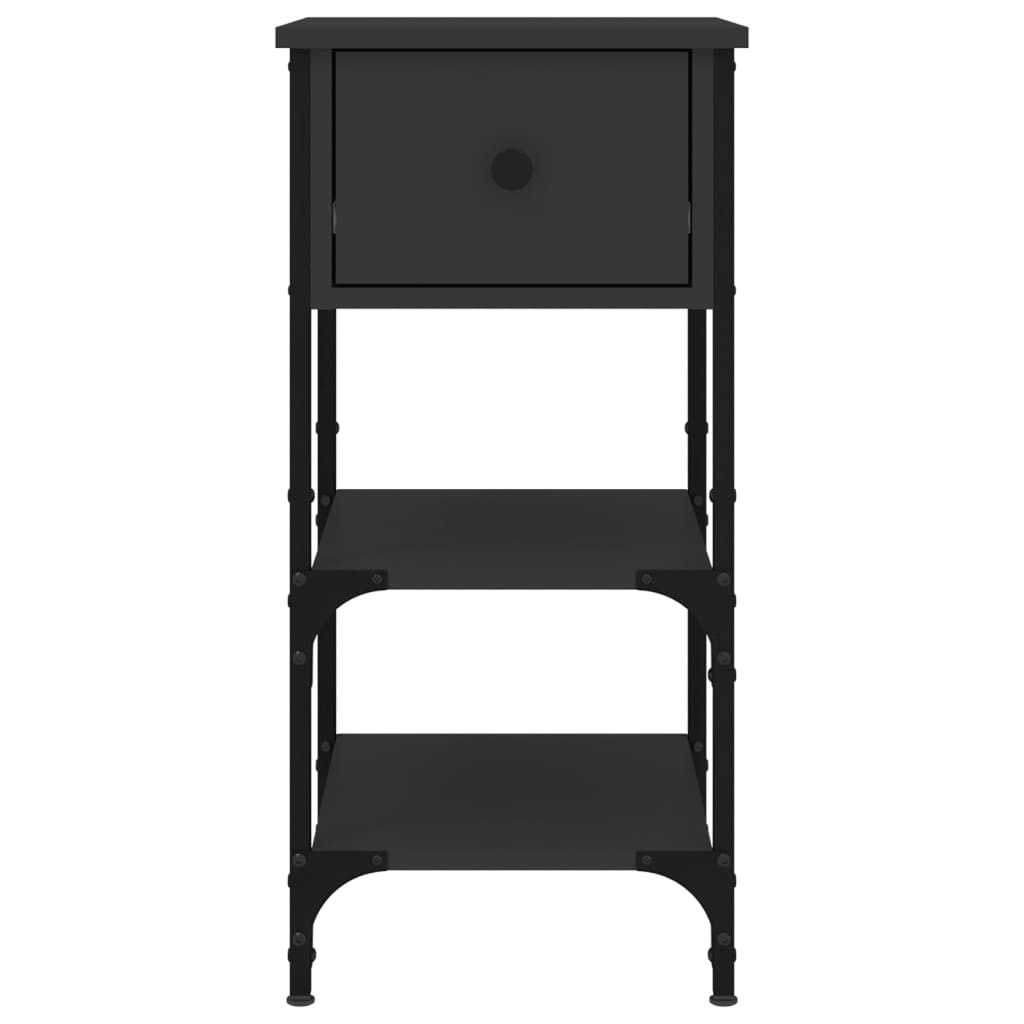 Nachttische 2 Stk. Schwarz 34x36x70 cm Holzwerkstoff