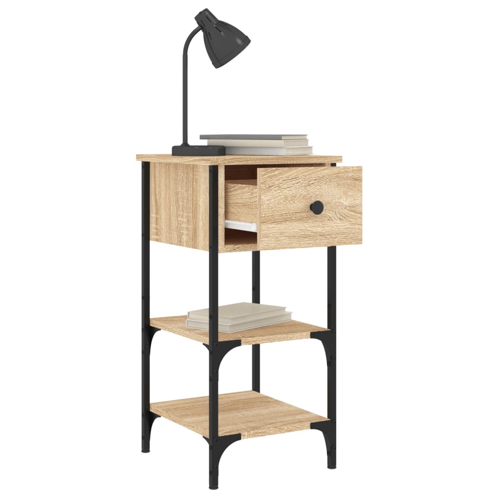 Nachttische 2 Stk. Sonoma-Eiche 34x36x70 cm Holzwerkstoff