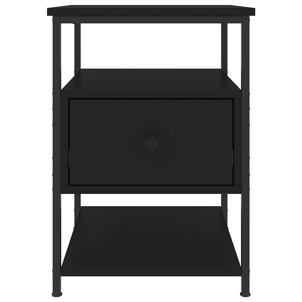 Nachttische 2 Stk. Schwarz 40x42x56 cm Holzwerkstoff