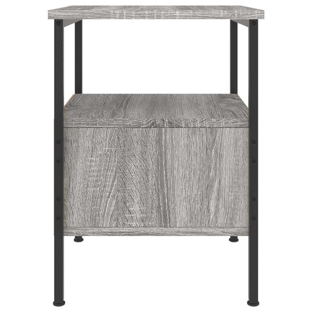 Nachttische 2 Stk. Grau Sonoma 34x36x50 cm Holzwerkstoff
