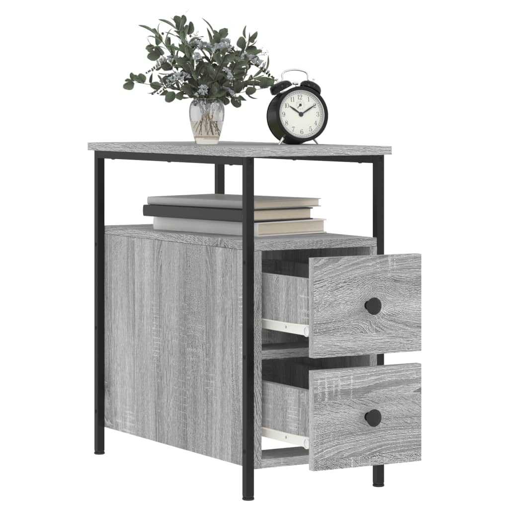 Nachttisch Grau Sonoma-Eiche 30x60x60 cm Holzwerkstoff