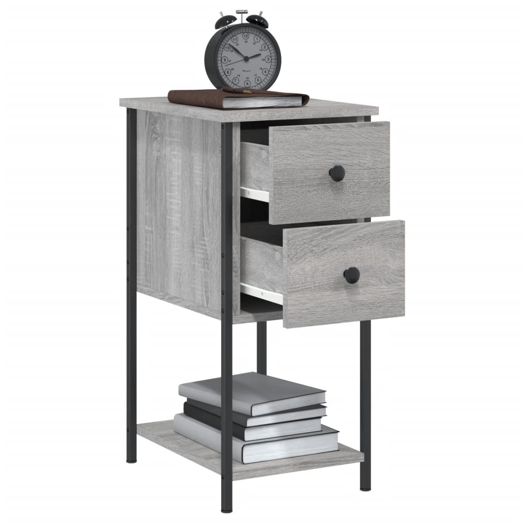 Nachttisch Grau Sonoma 32x42x70 cm Holzwerkstoff