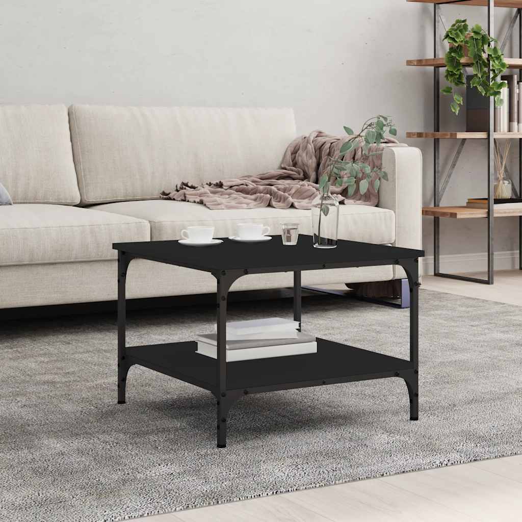 Couchtisch Schwarz 55x55x40 cm Holzwerkstoff