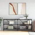 Konsolentisch Schwarz 180x30x75 cm Holzwerkstoff und Eisen
