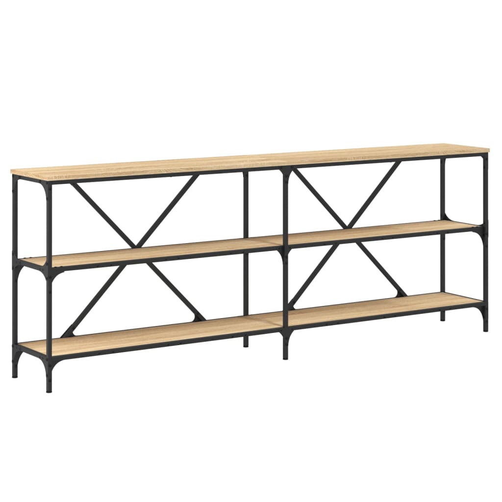 Konsolentisch Sonoma-Eiche 200x30x75 cm Holzwerkstoff und Eisen