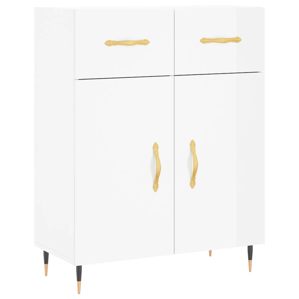 Sideboard Hochglanz-Weiß 69,5x34x90 cm Holzwerkstoff