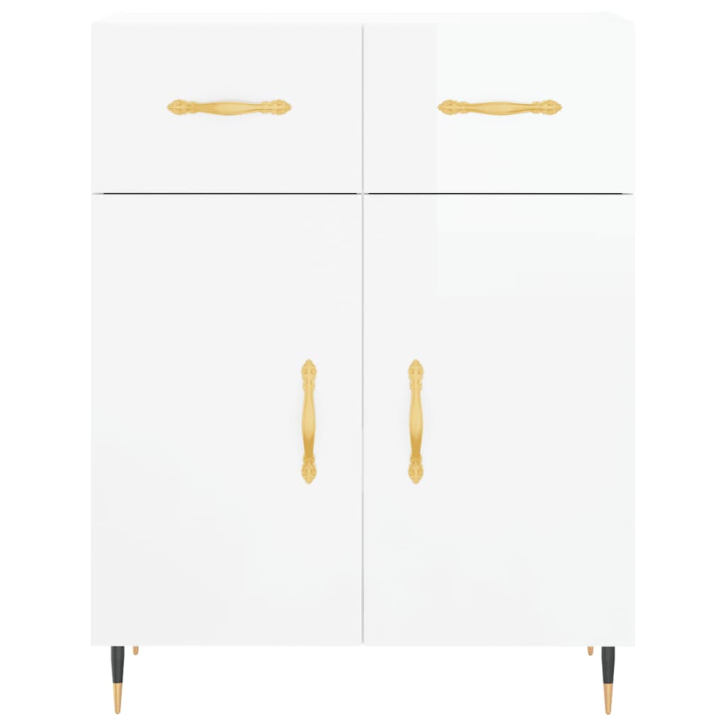 Sideboard Hochglanz-Weiß 69,5x34x90 cm Holzwerkstoff