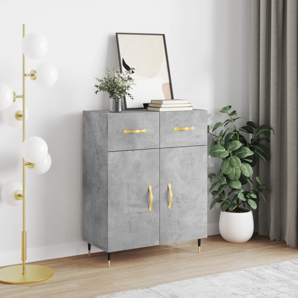 Sideboard Betongrau 69,5x34x90 cm Holzwerkstoff