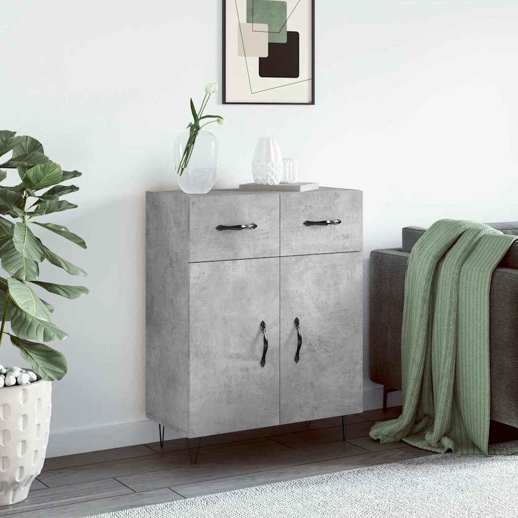 Sideboard Betongrau 69,5x34x90 cm Holzwerkstoff