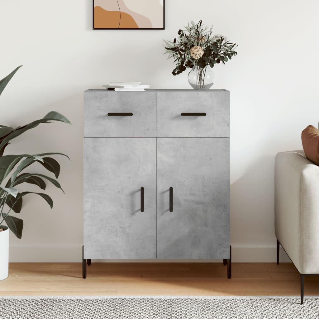 Sideboard Betongrau 69,5x34x90 cm Holzwerkstoff