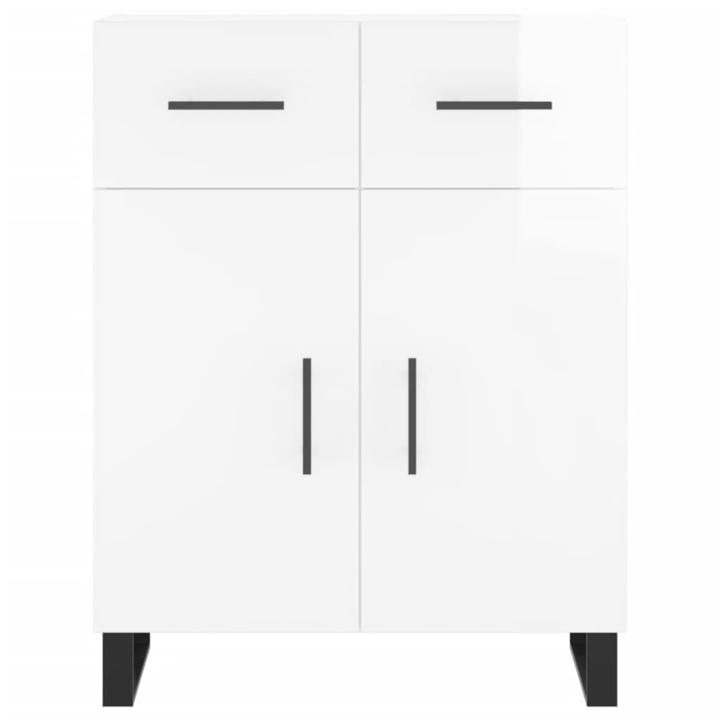 Sideboard Hochglanz-Weiß 69,5x34x90 cm Holzwerkstoff