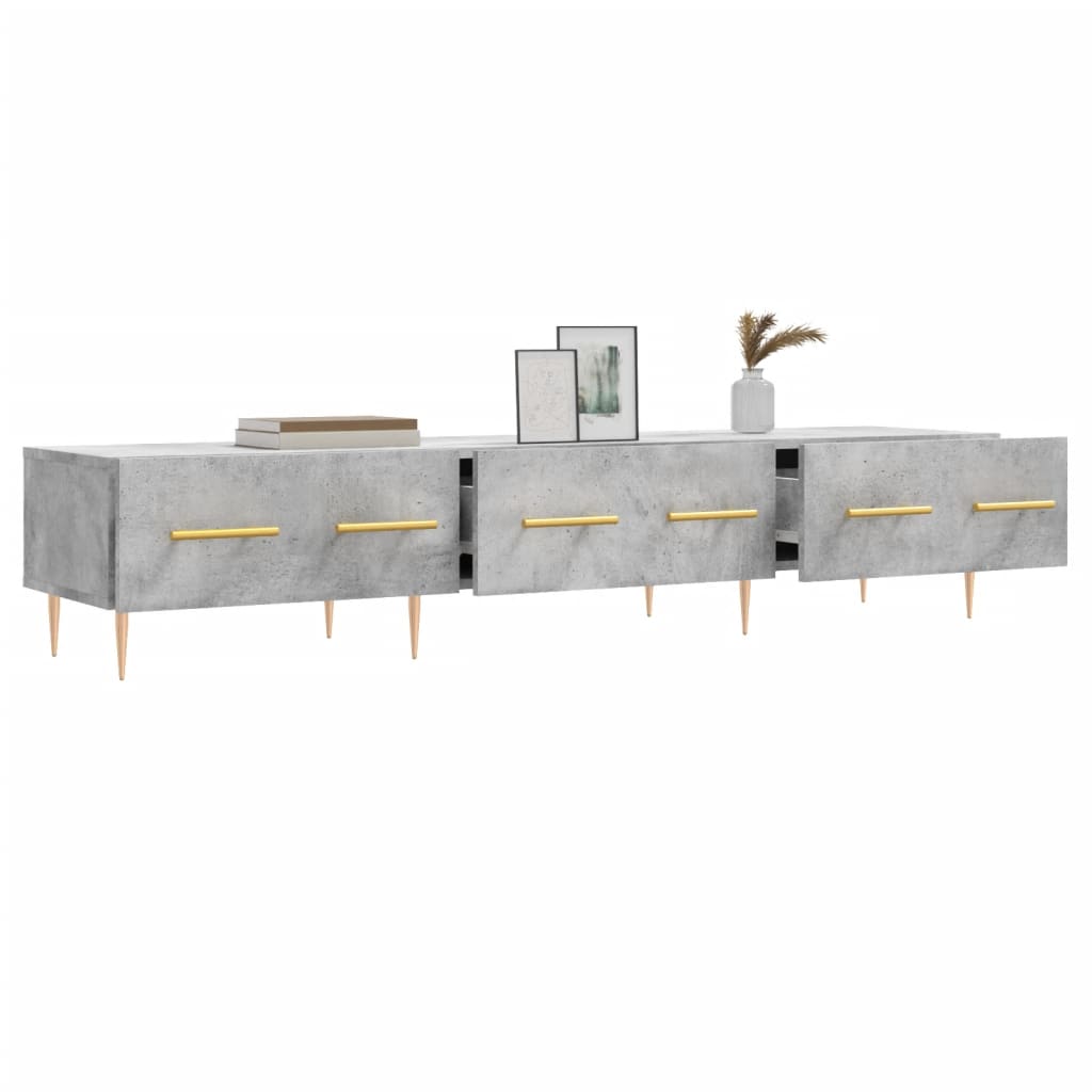 TV-Schrank Betongrau 150x36x30 cm Holzwerkstoff