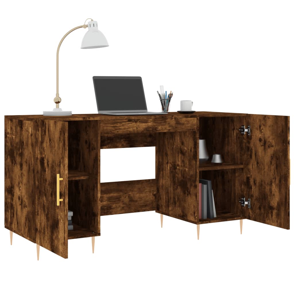 Schreibtisch Räuchereiche 140x50x75 cm Holzwerkstoff