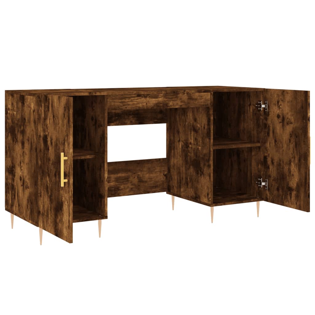 Schreibtisch Räuchereiche 140x50x75 cm Holzwerkstoff