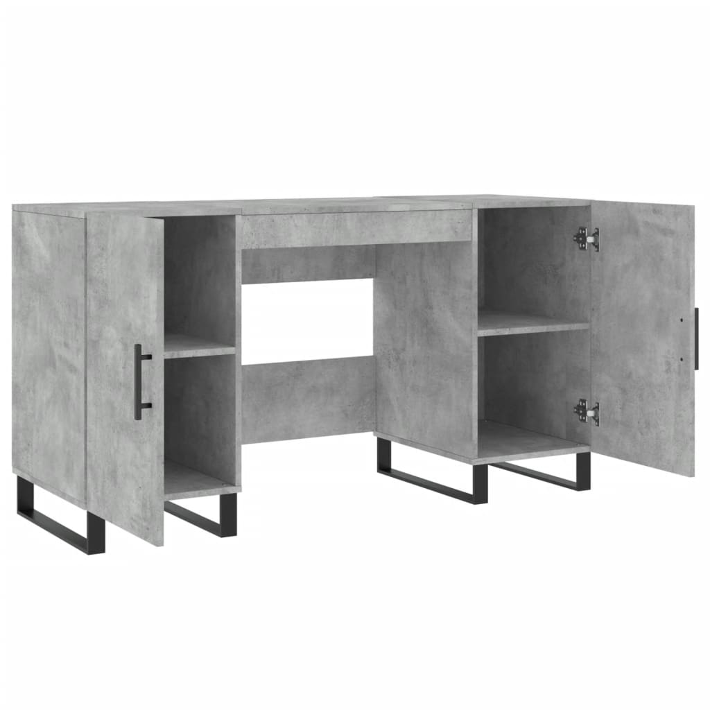 Schreibtisch Betongrau 140x50x75 cm Holzwerkstoff