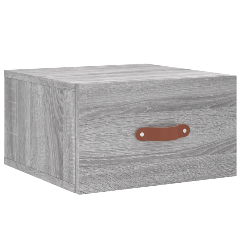 Wand-Nachttisch Grau Sonoma 35x35x20 cm