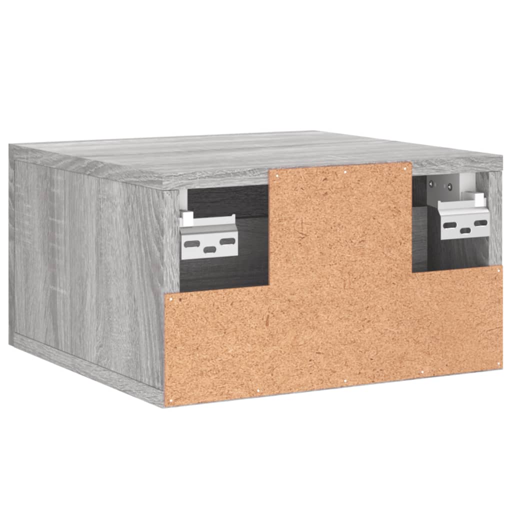 Wand-Nachttisch Grau Sonoma 35x35x20 cm