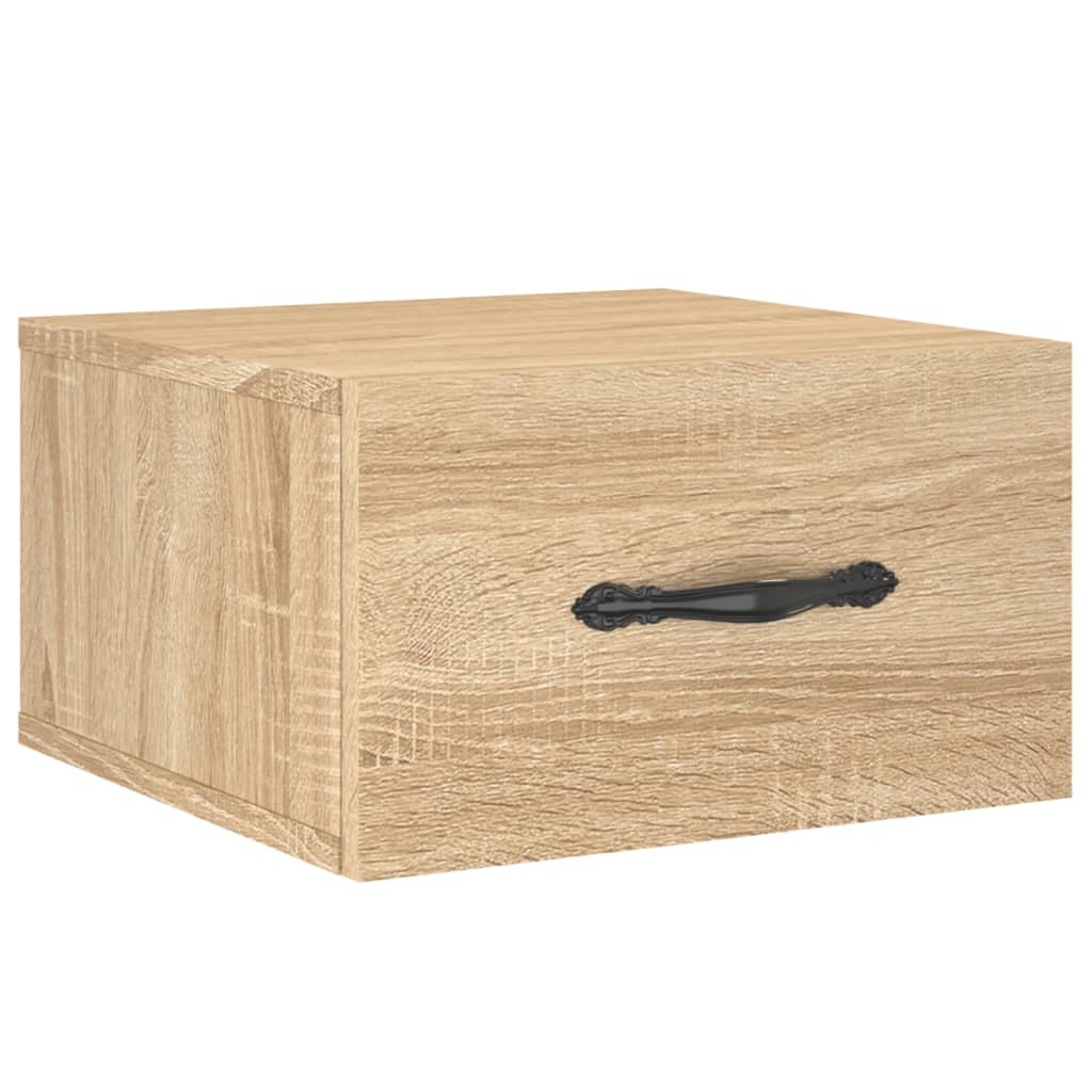 Wand-Nachttische 2 Stk. Sonoma-Eiche 35x35x20 cm