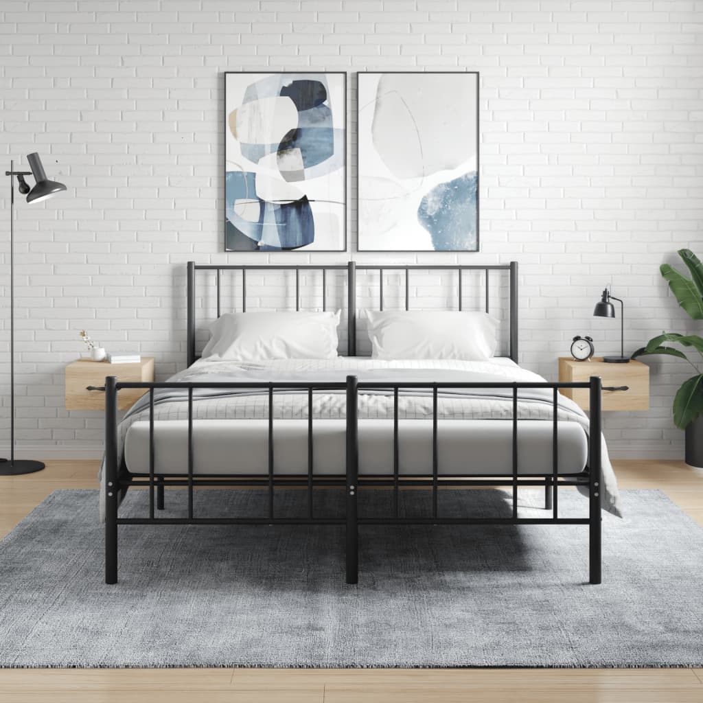 Wand-Nachttische 2 Stk. Sonoma-Eiche 35x35x20 cm