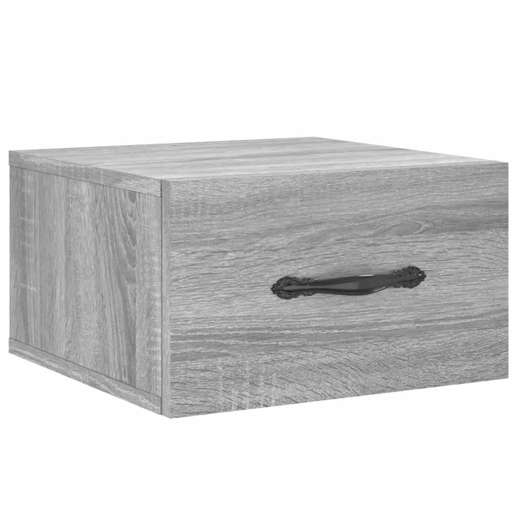 Wand-Nachttisch Grau Sonoma 35x35x20 cm