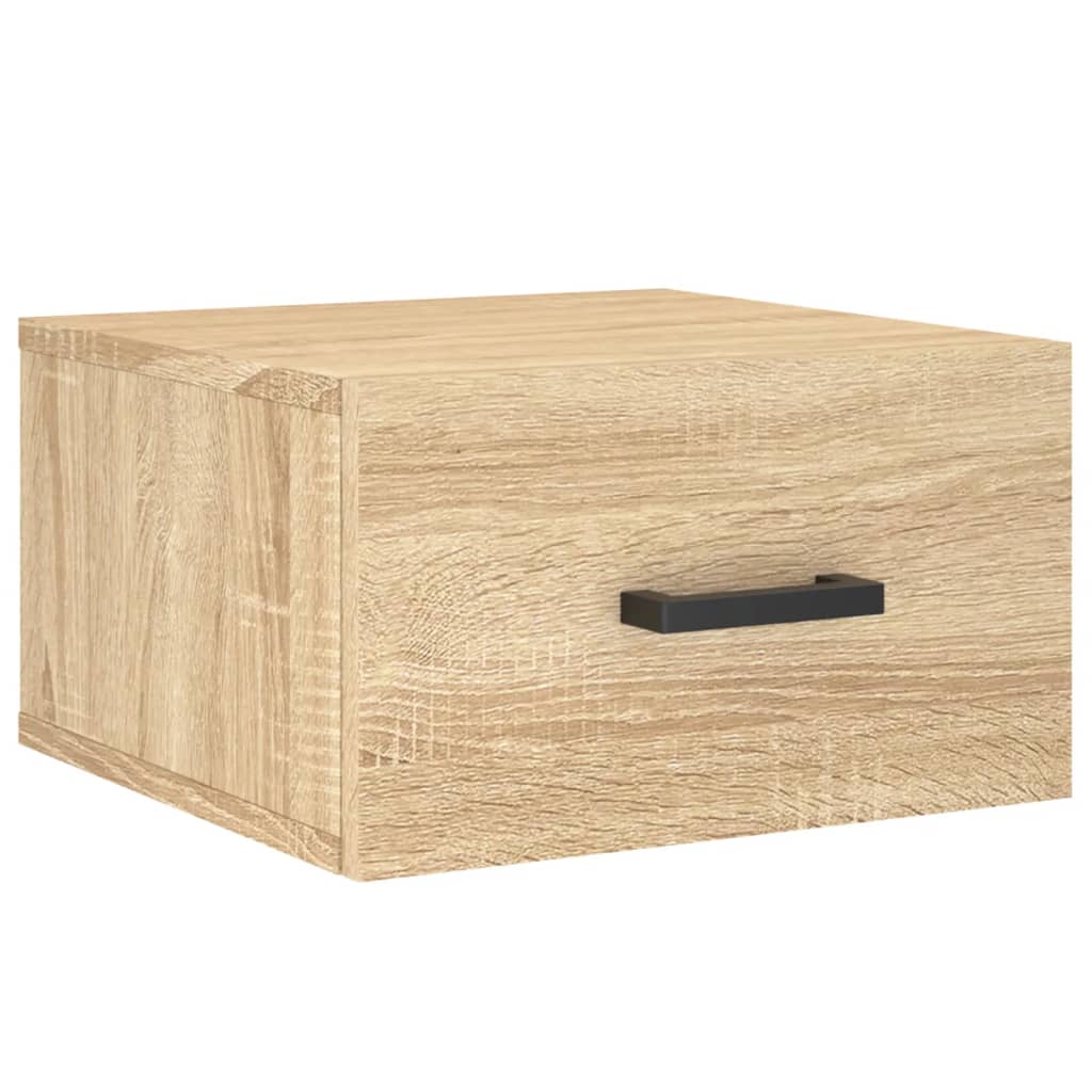 Wand-Nachttische 2 Stk. Sonoma-Eiche 35x35x20 cm