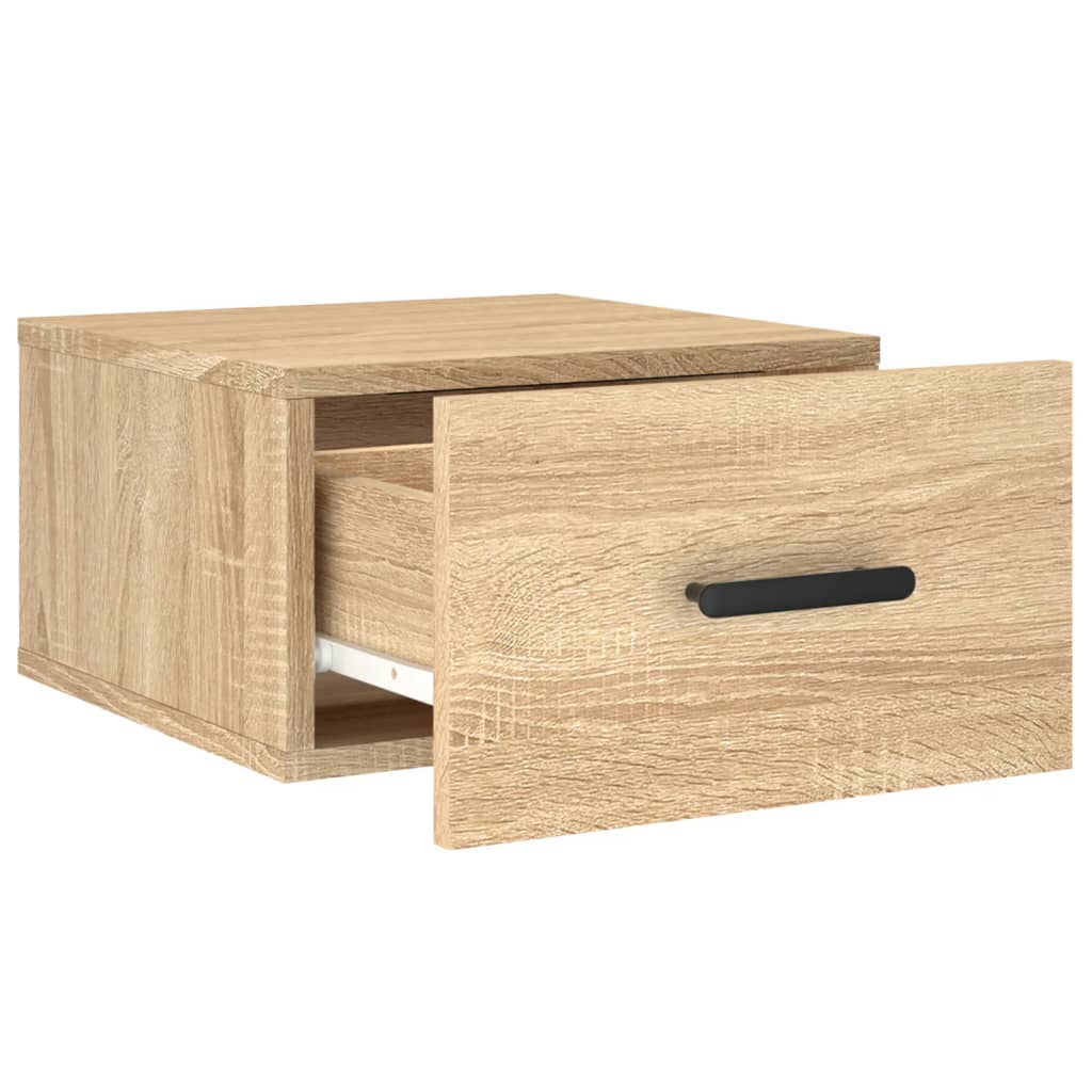 Wand-Nachttische 2 Stk. Sonoma-Eiche 35x35x20 cm