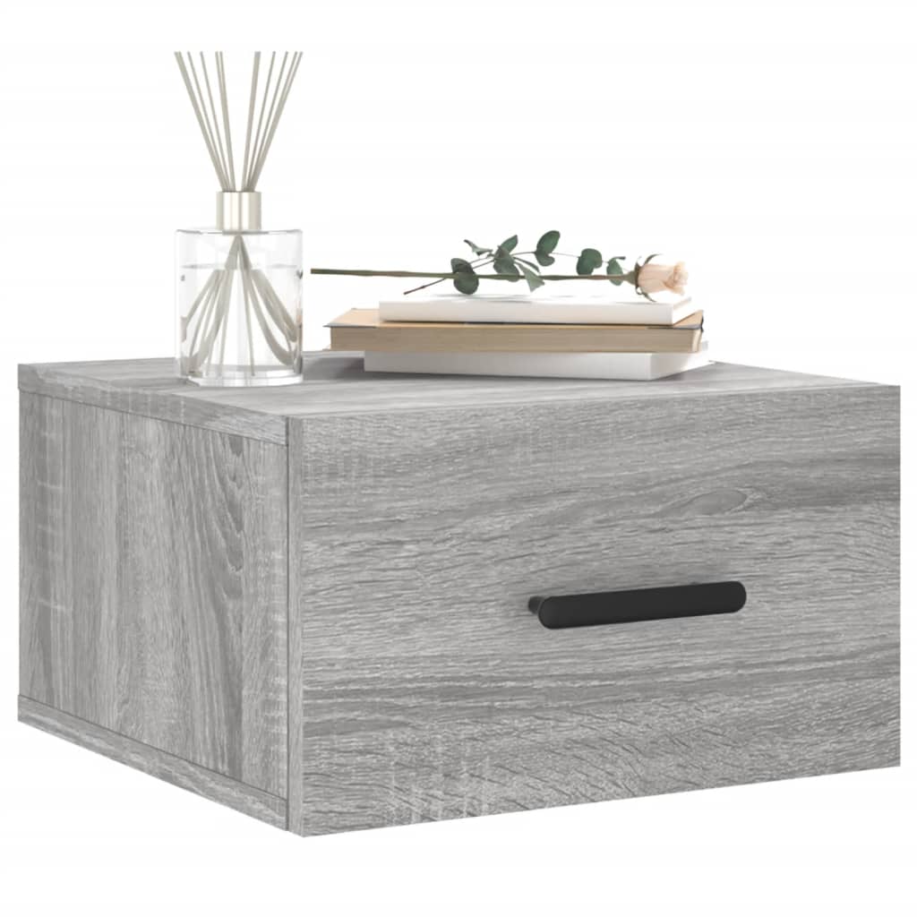 Wand-Nachttisch Grau Sonoma 35x35x20 cm