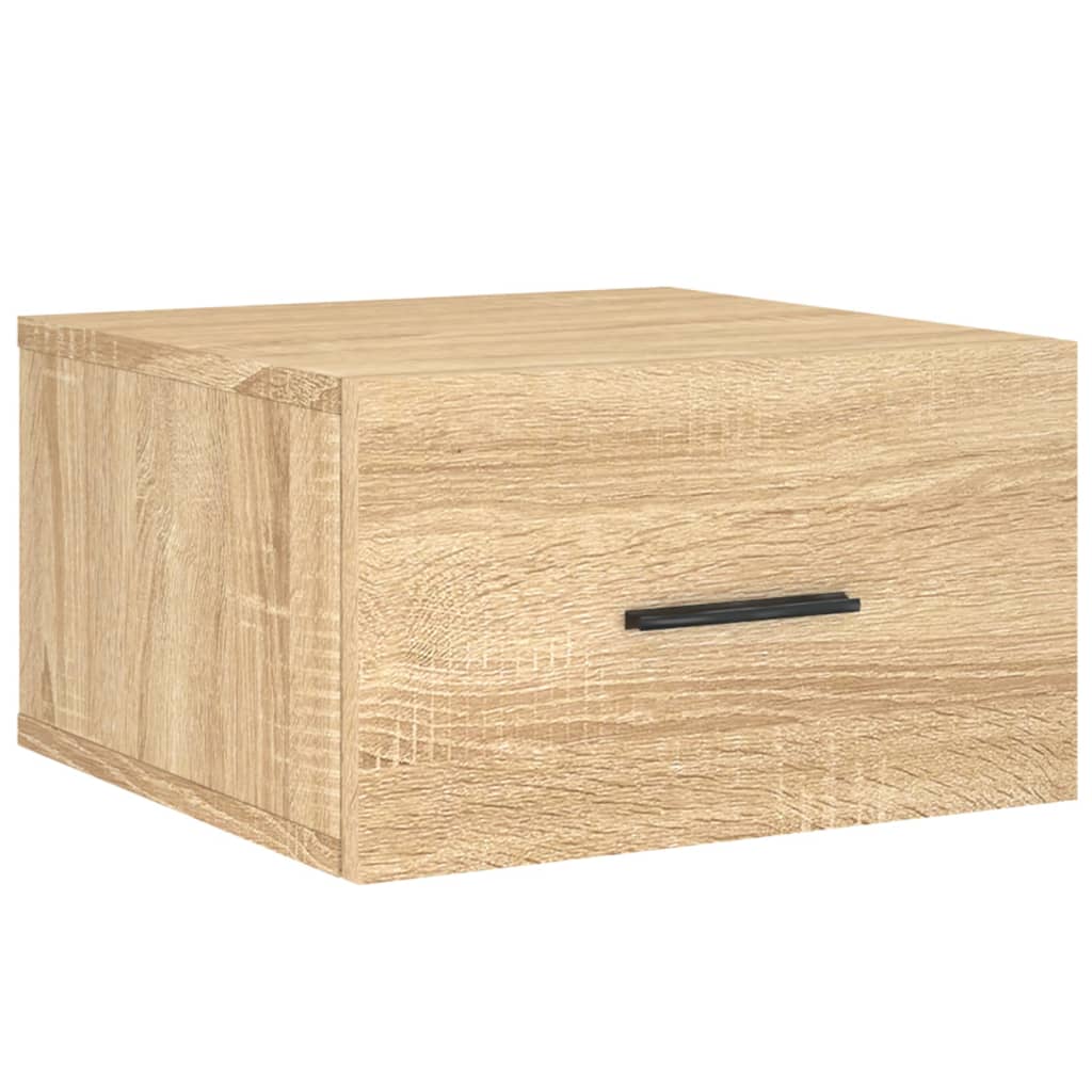 Wand-Nachttische 2 Stk. Sonoma-Eiche 35x35x20 cm