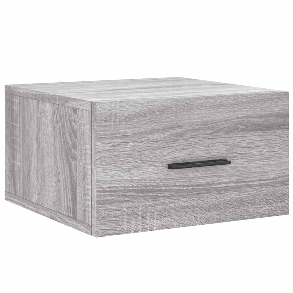 Wand-Nachttische 2 Stk. Grau Sonoma 35x35x20 cm