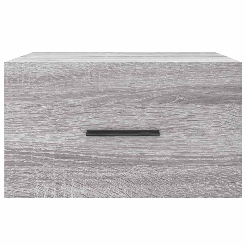 Wand-Nachttische 2 Stk. Grau Sonoma 35x35x20 cm