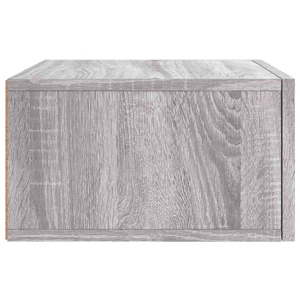 Wand-Nachttische 2 Stk. Grau Sonoma 35x35x20 cm