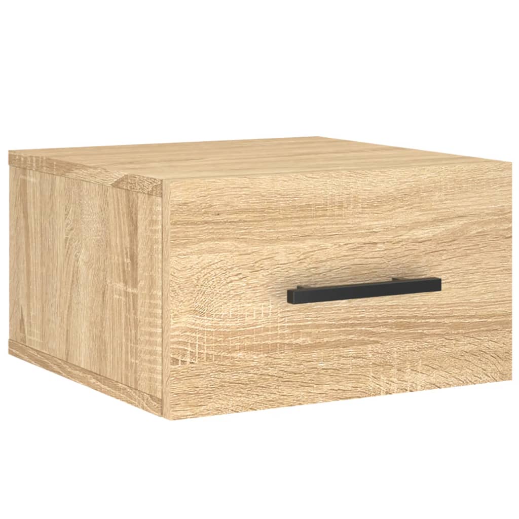 Wand-Nachttische 2 Stk. Sonoma-Eiche 35x35x20 cm