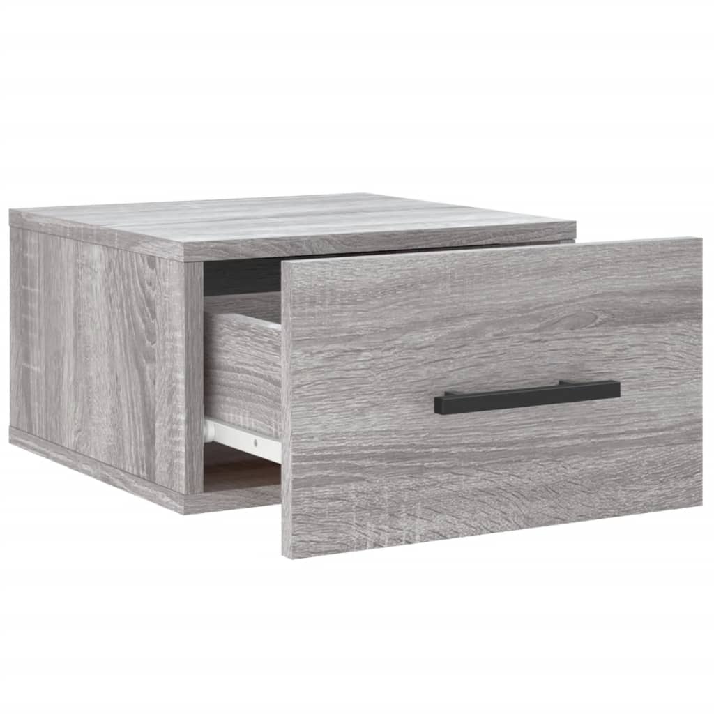 Wand-Nachttisch Grau Sonoma 35x35x20 cm