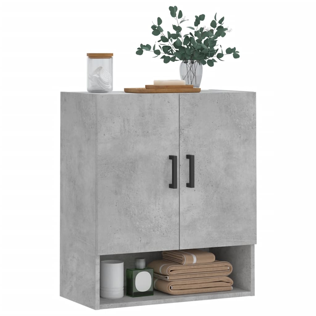 Wandschrank Betongrau 60x31x70 cm Holzwerkstoff