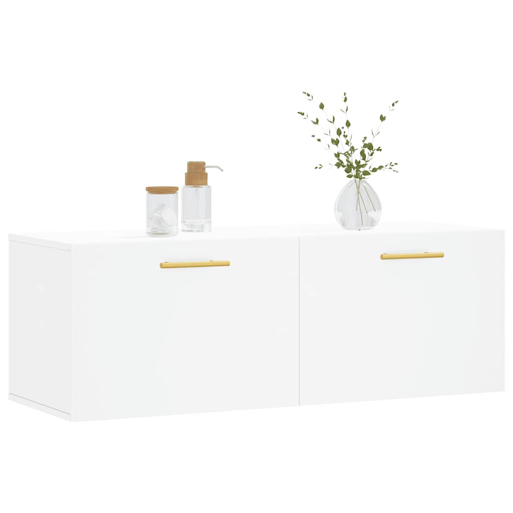 Wandschrank Weiß 100x36,5x35 cm Holzwerkstoff