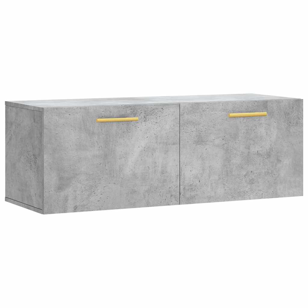 Wandschrank Betongrau 100x36,5x35 cm Holzwerkstoff