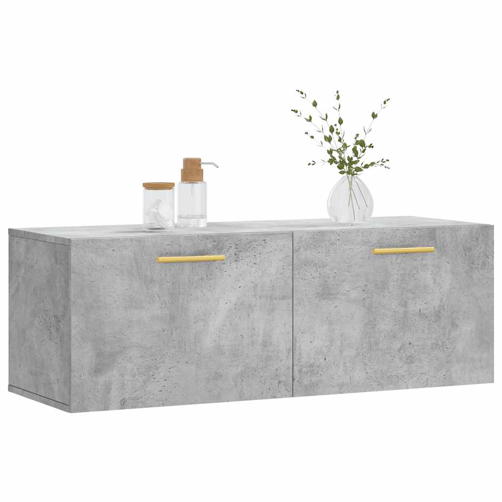 Wandschrank Betongrau 100x36,5x35 cm Holzwerkstoff