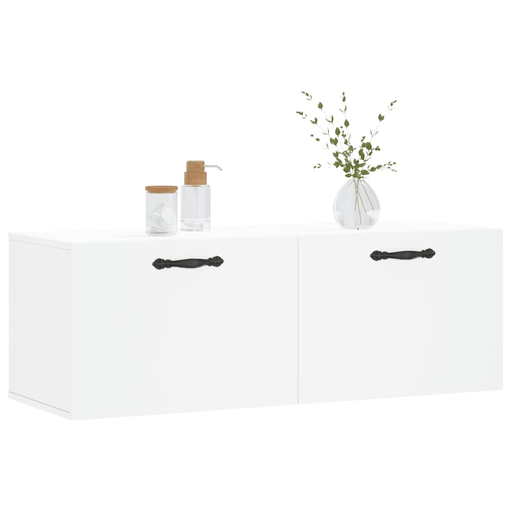 Wandschrank Weiß 100x36,5x35 cm Holzwerkstoff