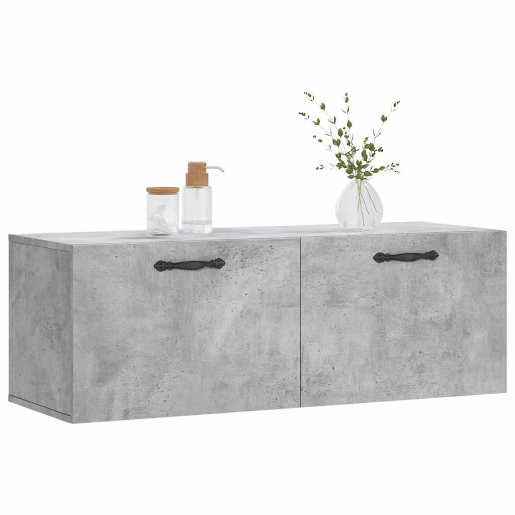 Wandschrank Betongrau 100x36,5x35 cm Holzwerkstoff