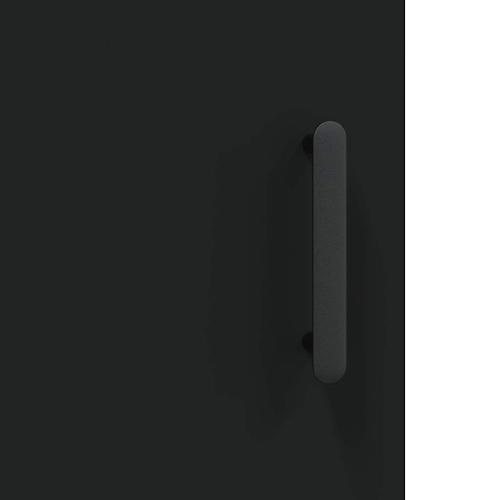 Wandschrank Schwarz 69,5x34x90 cm Holzwerkstoff