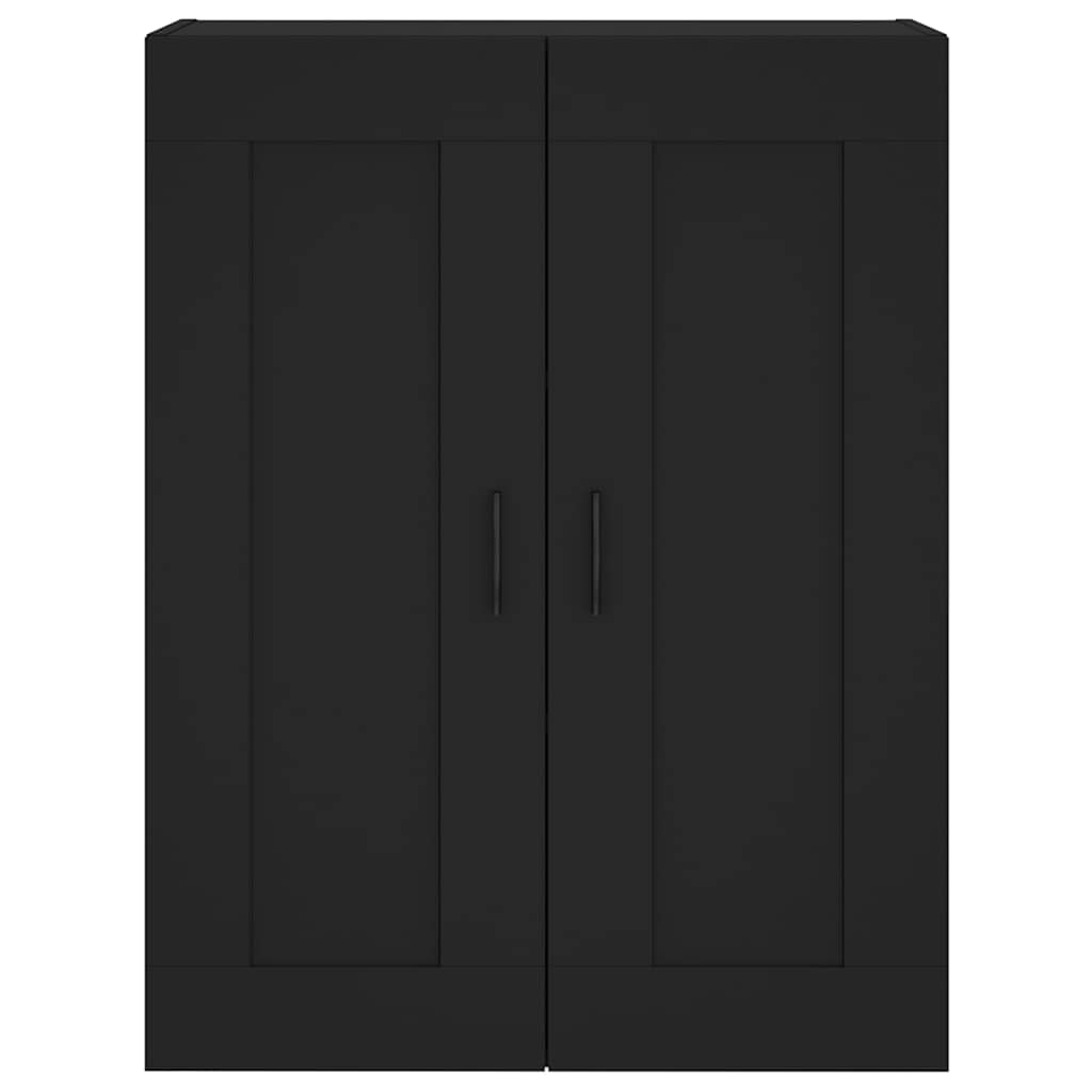 Wandschrank Schwarz 69,5x34x90 cm Holzwerkstoff