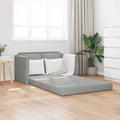 Bodensofa mit Schlaffunktion Hellgrau 122x204x55 cm Samt