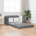 Bodensofa mit Schlaffunktion Dunkelgrau 122x204x55 cm Samt